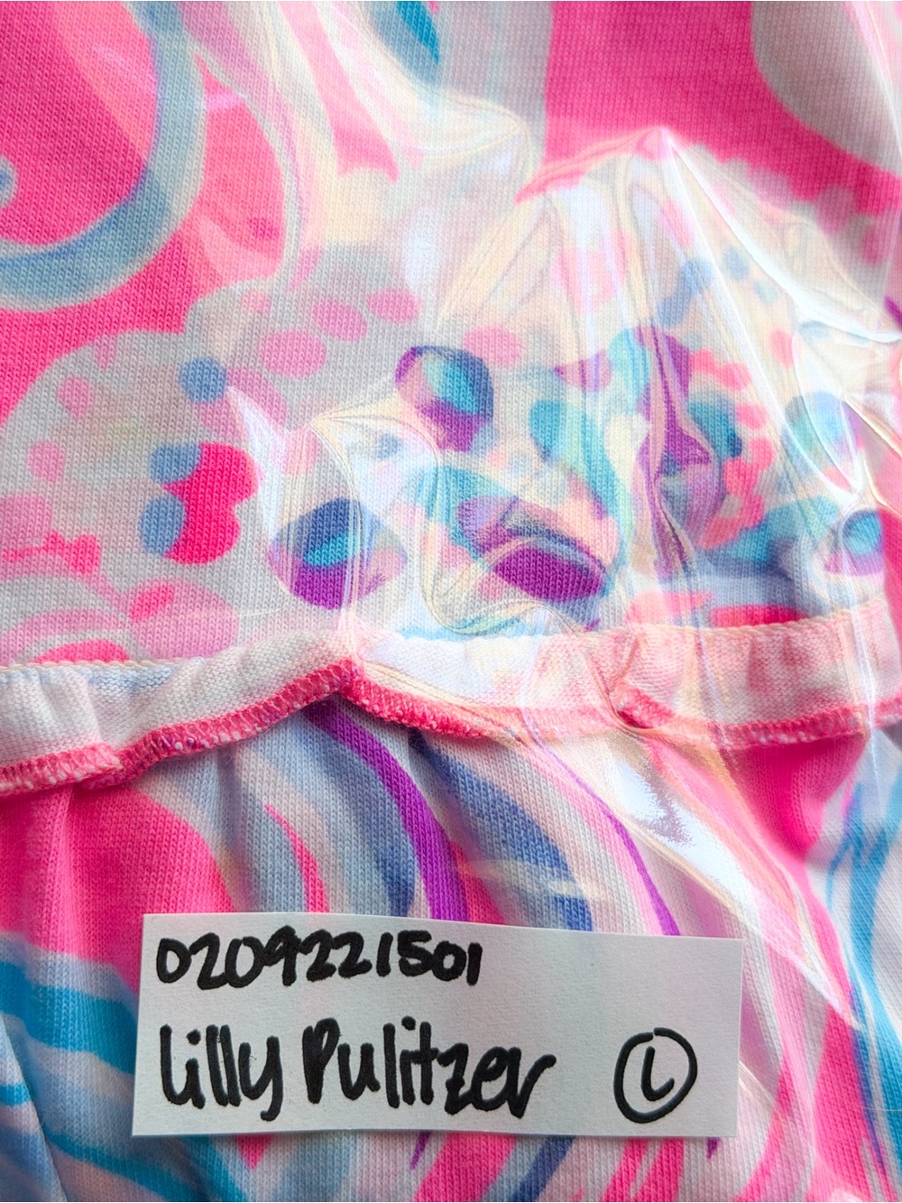 🌸🩷 Lilly Pulitzer Evelyn Swing Pink Purple Swirl Dress L Tassels Preppy Coastal - Picture 8 of 8
